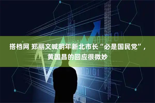 搭档网 郑丽文喊明年新北市长“必是国民党”，黄国昌的回应很微妙